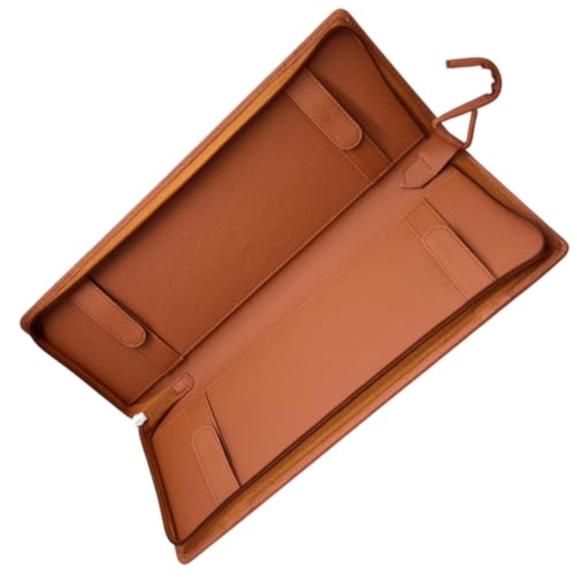 Premium PU Leather Men's Formal Tie Case with Zip Closure