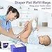 Refills Only Compatible with Dekor Classic Diaper Pail Refills|4 Pack for 2376 Diapers(Extra 20% Lengths)Diaper Pail Bags with Extra 30% Thickness Powerful Odor Eliminate Lavender Scent for Baby/Adult