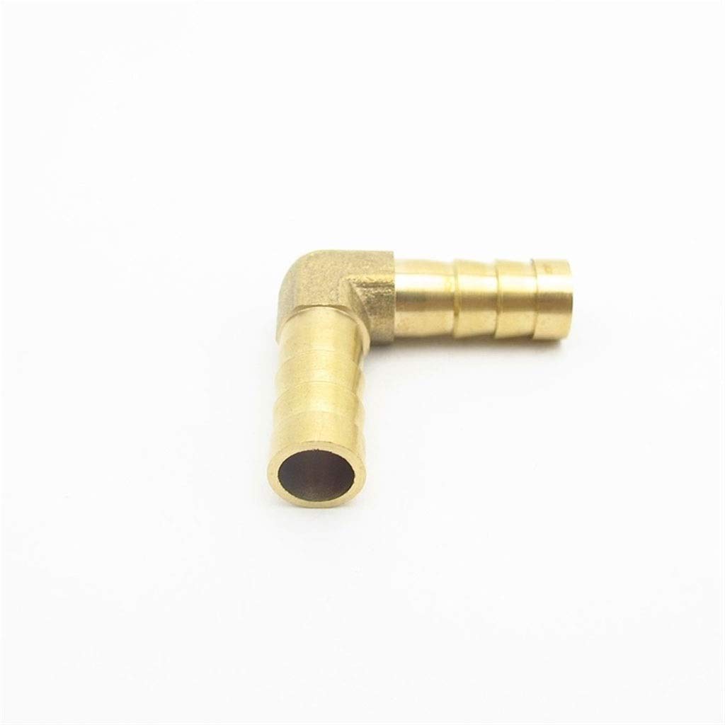 Złącze węża 4mm 5mm 6mm 8mm 10mm 12mm 14mm 16mm 19mm Kolano z zadziorem do węża, mosiężne złącze do rur z zadziorem, do paliwa, gazu, wody(19mm OD)