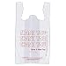 Netko Thank You Shopping Bags - Plastic Grocery Reusable White Bags | T-shirt Bags | Heavy Duty Gift Carrier Market Bags in Bulk 70 Pack