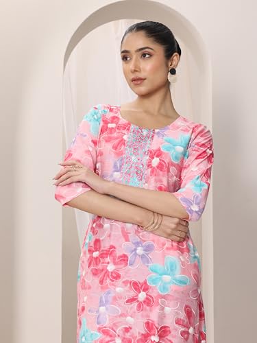 Image of Gerua by Libas Printed Silk Blend Straight Kurta Suit