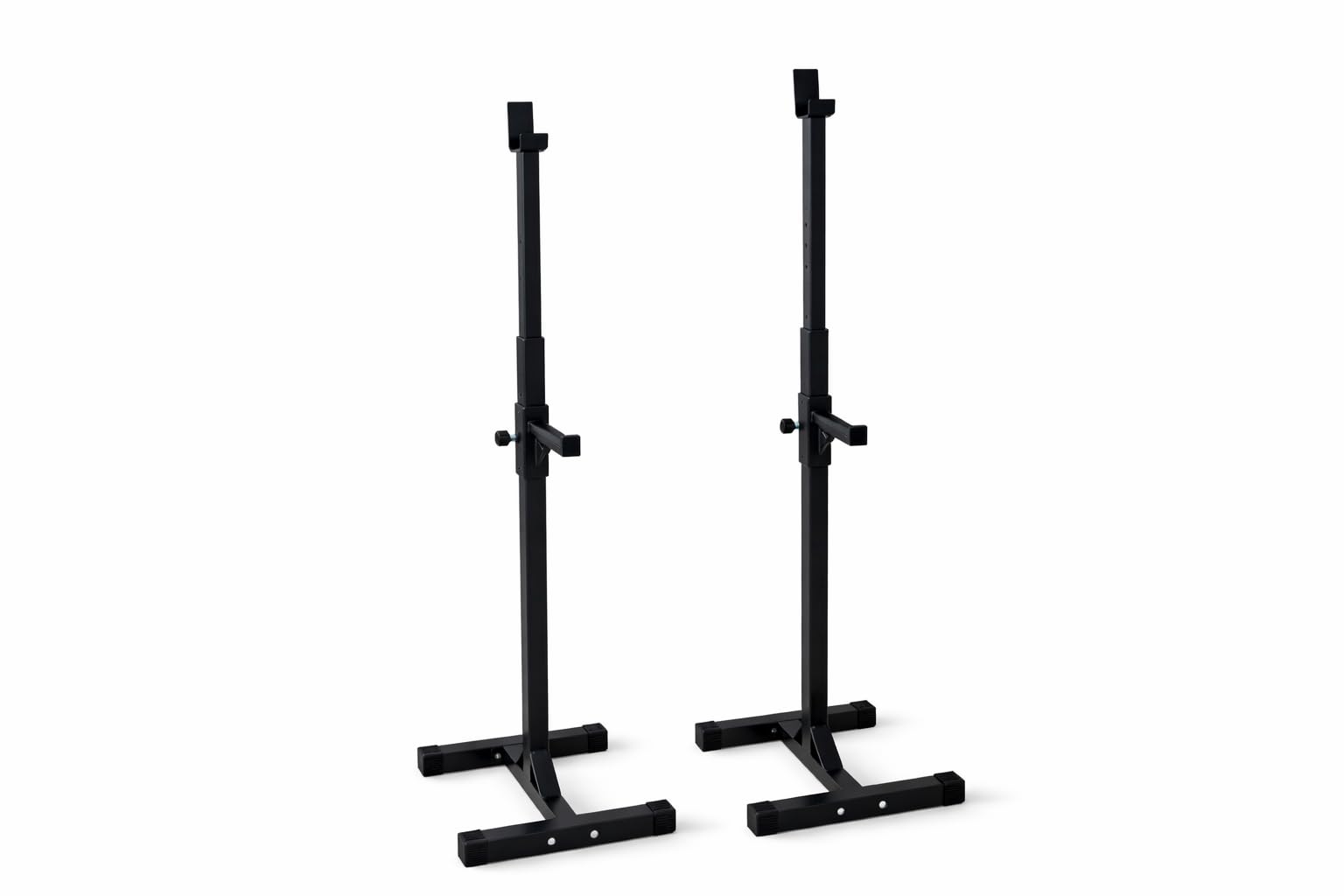 Squat Rack höhenverstellbar 115–155 cm – Langhantelständer mit Hantelablage, Kniebeugenständer für Krafttraining, verstellbarer Hantelständer, geeignet für Bankdrücken, Squats & Langhanteltraining