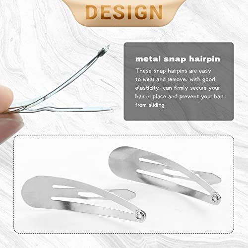 Lawie Pack de 100 Pinzas de Metal Plateadas de 4 CM para Cabello miniatura 5