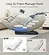 Real Relax massagesessel ganzkörpermassage mit wärmefunktion, Zero Gravity 3D-Robotische Hände SL Track Shiatsu-massagestuhl mit Liegefunktion und Rückenheizung, Body Scan, Bluetooth, Fußrolle, Blau