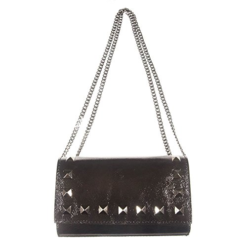 Sac d'embrayage Briosa Tosca cuir noir compact pour ranger vos essentiels