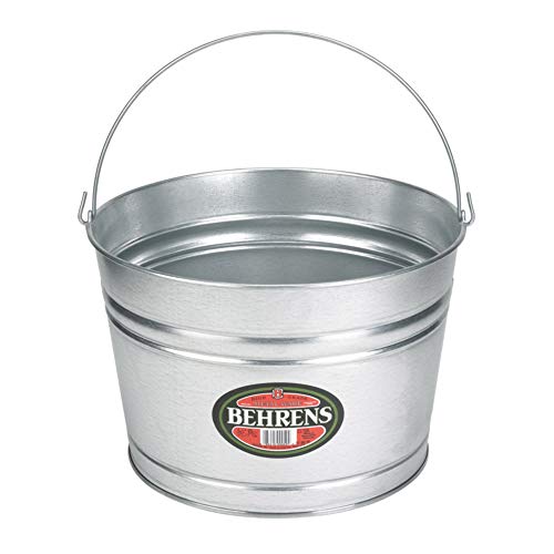 Behrens High Grade Steel C17GS 4.25 Gal Silver Galvanized Steel Pail
