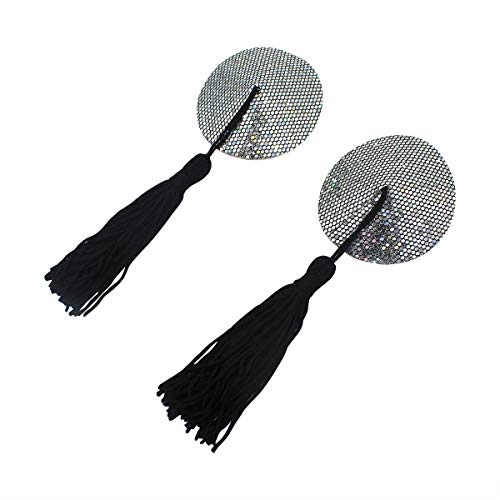 Leomoste LESH-19070410S-01 Reusable Silicone Sequin Adhesive Nipple Cover Pasties Shiny Bra Sticker Covers Pads thumb #1