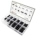 Rubber Vacuum Cap 177-Piece 12 Sizes Assortment Set, Automotive Carb Line & Hose Caps Kit for Carburetor, Manifold, Automotive 3/16'' 5/16