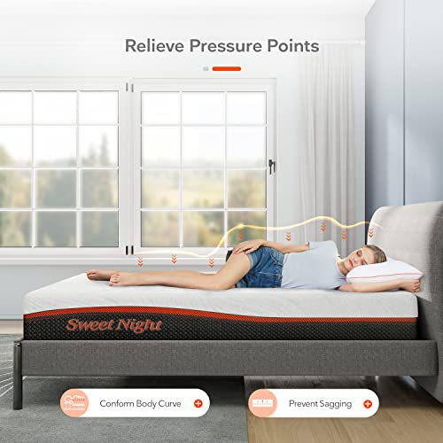 Sweetnight-Full-Mattress-10-Inch-Hybrid-Mattress-in-a-Box-Cool-Gel-Memory-Foam-Innerspring-Mattress-for-Support-Pressure-Relief-Medium-Firm-Mattress-Full-Size