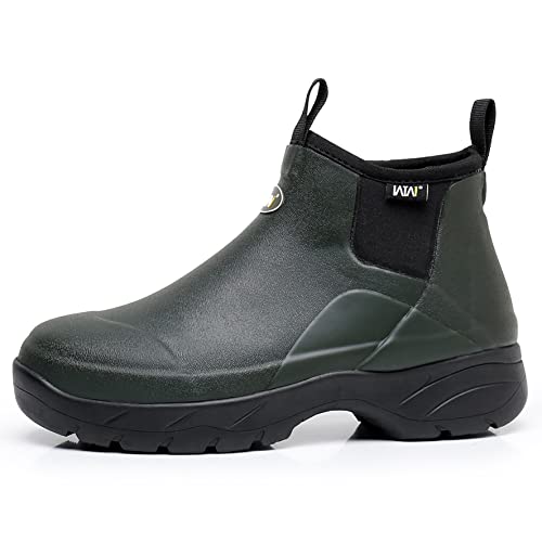 Wtw Unisex Waterproof Insulated Rubber Boots - Slip On Ankle Rain Boots Garden Shoes For Men And Women Outdoor Work #TOP4