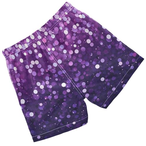 Pigsaly Boys Swim Trunks Plum Eggplant Gradient Flashing Glitter Boys Board Shorts Swimsuit Swimwear Summer Bathing Suit 3T2