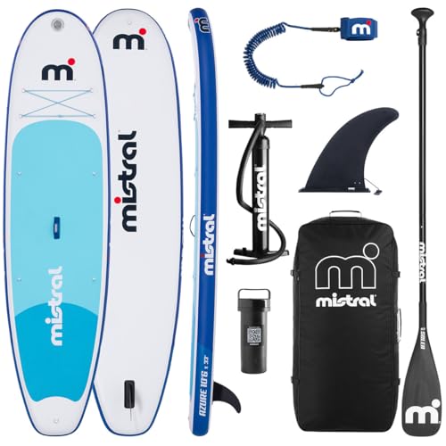 Mistral SUP Board Set Azure 106 - Aufblasbar - für Kinder & Erwachsene - Anfänger & Fortgeschrittene