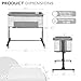 TODEFULL Baby Bassinet Bedside Sleeper, 2 in 1 Folding Portable Newborn Bedside Sleeper, All-Sided Mesh Infant Travel Crib for Toddlers, 6 Adjustable Height, with 4 Wheels, Grey