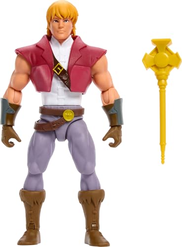 Masters of The Universe Origins Action Figure 200X Cartoon Collection Prince Adam, 5.5 Inch 1980s Motu TV Hero, Detailed Design & Scepter