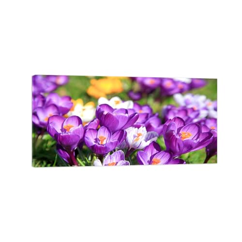 Impression sur toile fleur mauve tableau decoration murale salon paysage encadre