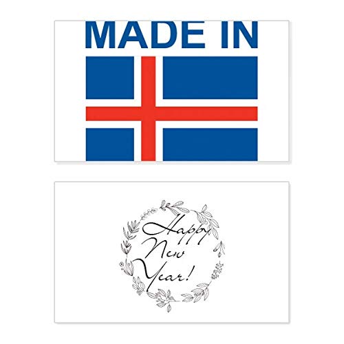 Tarjeta conmemorativa de año nuevo con diseño premium de Islandia y mensaje de bendición
