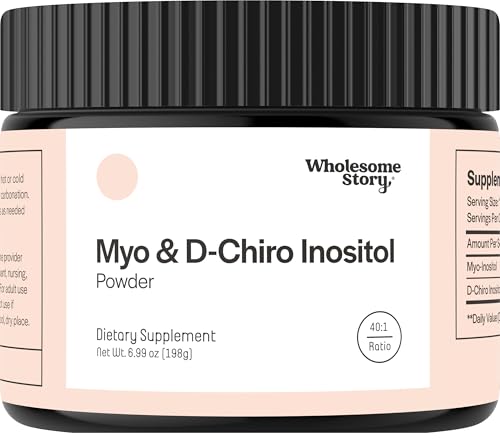 Image of Myo-Inositol & D-Chiro Inositol Supplement Powder for Women | Hormonal Balance & Healthy Ovarian Function Support | Vitamin B8 | Great Alternative to Capsules | 40:1 Ratio | 90 Servings