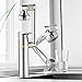AXYWINBO Robinet de Lavabo, 360°Mitigeur de Lavabo de Salle de Bain Chrome, Argent, Moderne Nouveau Robinet pour cuisiner Design, Pulvériser et Diffuser, Monocommande, Chaude et Froide Réglable