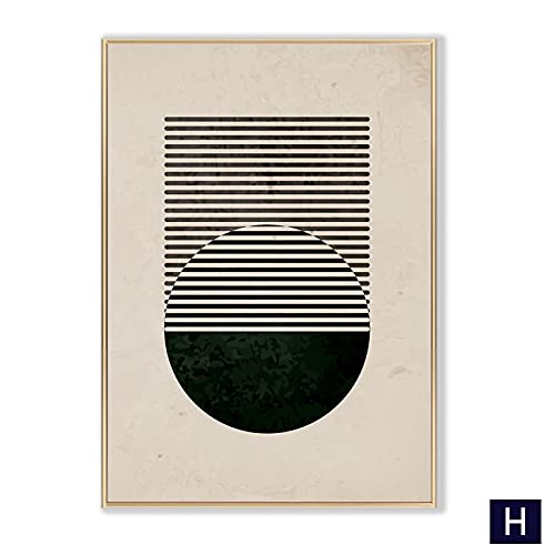 Affiche noire impression toile géométrique moderne pour décoration murale salon scandinave - 4