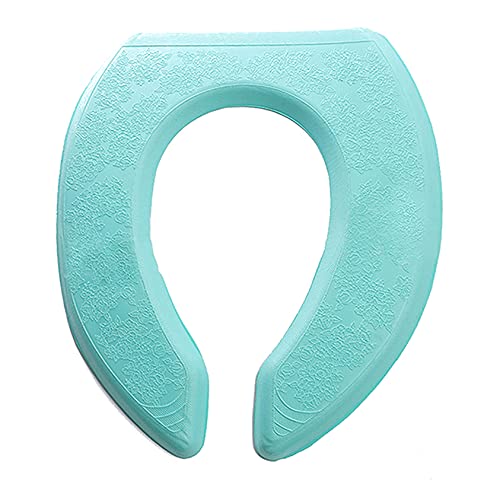 ZYYXB Weicher WC-Sitzbezug Wasserabweisende WC-Sitzmatte O-förmiges WC-Sitzkissen Zuschneidbarer WC-Sitzbezug Verdicken Sie warme WC-Sitzbezüge,Grün