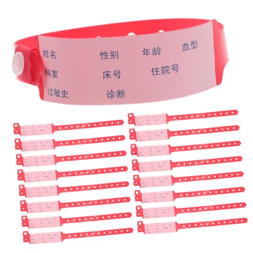 FRCOLOR Pcs Patient Identification Band Hospital Wristband Comfort-Friendly Easy to Dispose Medical Use Wristbands
