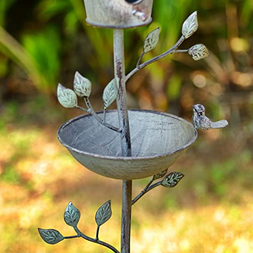 Retrome 52" H Bird House With Bird Feeder For Outside, Metal Birdhouse For Outdoors… #TOP3