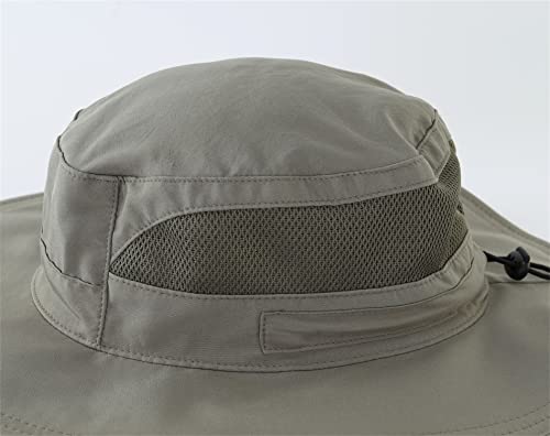 Connectyle Men's Outdoor Mesh Boonie Sun Hat Wide Brim Uv Protection Fishing Hat (Army Green) #TOP1
