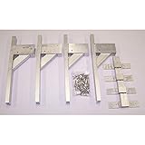Aluminum Roof Rack by Pack'em Racks PK28B - 4 Piece Set (to Make 2 Cross Sections) - 2x4 Bracket Kit for Enclosed Trailers