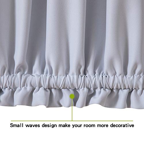 Miulee Sidelight French Door Room Darkening Curtain Light Blocking Window Treatment Curtain For Narrow Glass Door Rod Pocket Blackout Drapes With Tieback 25 Inch By 72 Inch Greyish White 1 Panel #TOP4