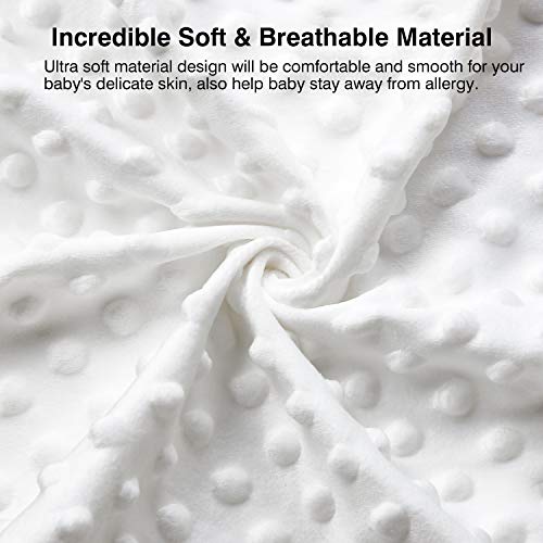 Changing Table Pad Covers Acemommy Ultra Soft Minky Dots Plush Changing Table Covers Breathable Changing Table Sheets Wipeable Diaper Changing Pad Cover For Infants Baby Boy Baby Girl White (2 Pack) #TOP2
