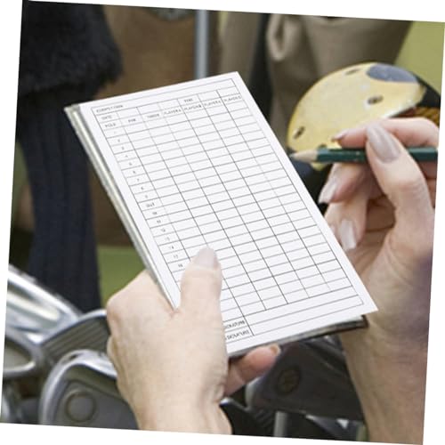 5 hojas de tarjeta de puntuación para golf, tableros de marcador para registrar resultados, accesorios para golf miniatura 7