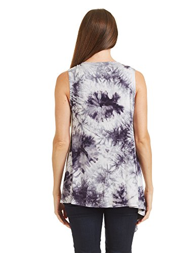 Image of Made By Johnny Women's Lightweight Sleeveless Cardigan - Draped Open Front Vest with Asymmetrical Hem