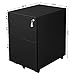 SONGMICS File Cabinet with Lock, Steel Filing Cabinet with 3 Drawer, Mobile Pedestal Cabinet Under Desk, Fully Assembled Except Casters, 20.5 x 15.4 x 23.6 Inches, Black UOFC60BK