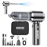 Bxgzy Car Vacuum Portable Cordless - Handheld Car Vacuum Cleaner 4 in 1-3 Gear Adjustment - Brushless Motor - 21000PA High Power & Air Duster 35 Minutes Endurance for Car Home Cleaning