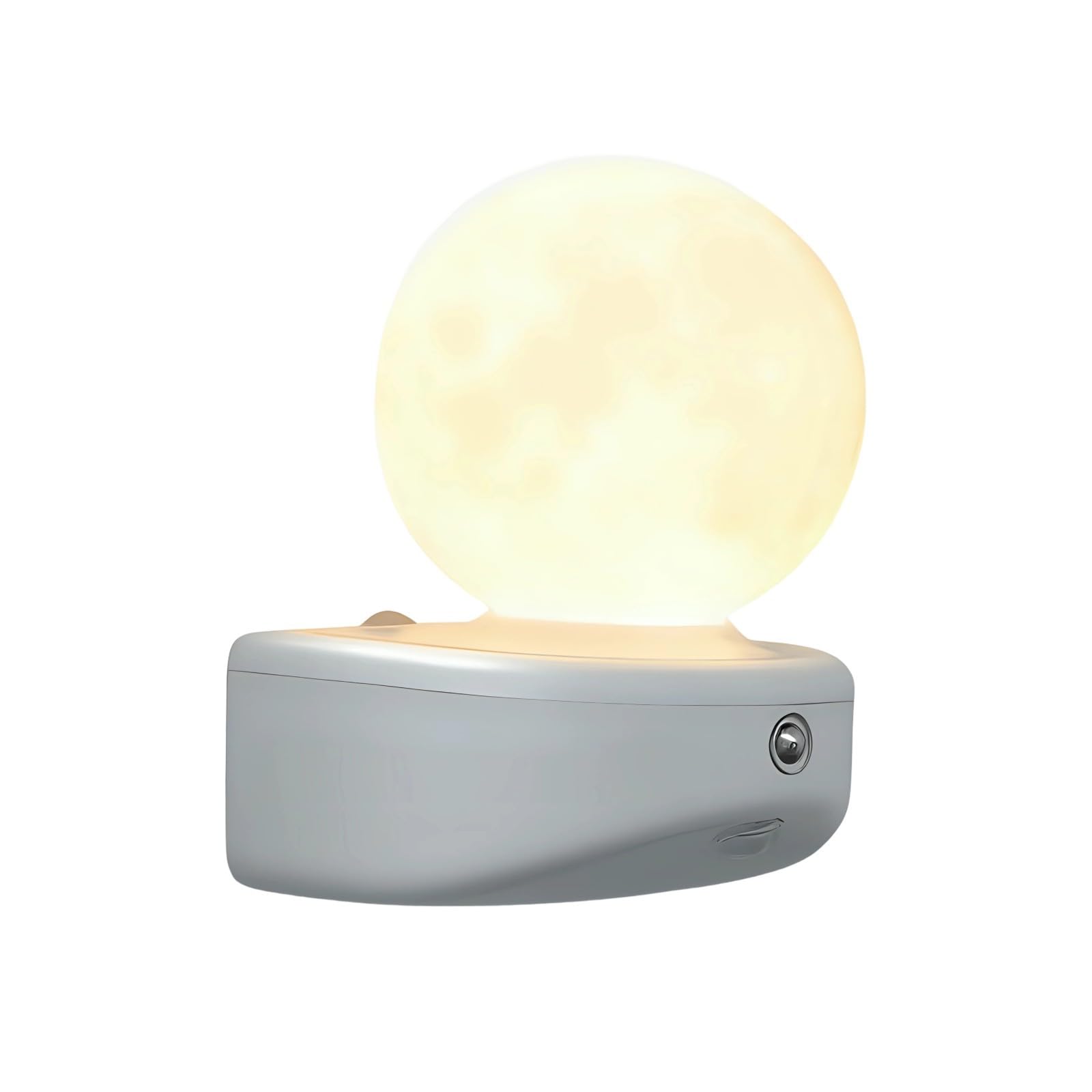 FROMCEO Rechargeable Night Lamp with Motion Sensors Cordless Lights Moons Shape Atmospheres Light for Bedroom Bedside Cordless Wall Lights for Bedroom Bedside