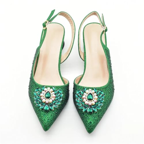 Escarpins nigérians haut de gamme et sac de mariage orné de strass - 7
