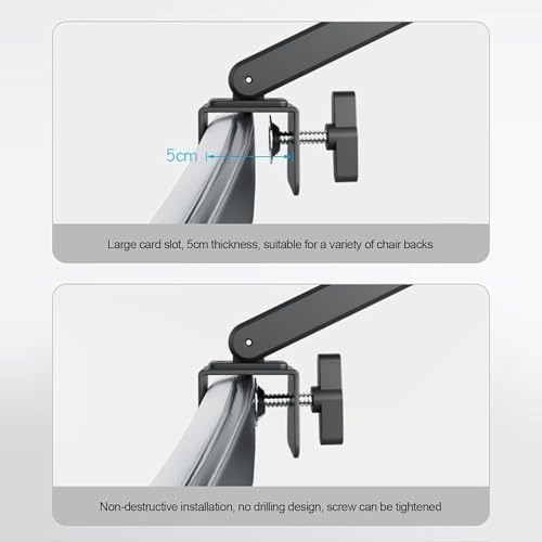 Quincry Headrest Attachment for Office Chair, Attachable Chair Head Rest, Desk Chair Neck Support, Elastic Sponge Head Pillow Adjustable Height and Angle (Upgraded Version(Black))