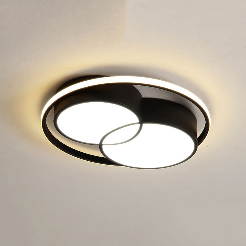 LED Deckenleuchte Rund 40/50/60 Cm – Dreifarbiges Licht (3000K/4000K/6000K), Dimmbar, Unterputz, Modernes Seitenlicht-Design