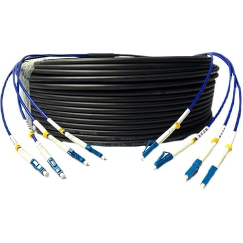 Cordón de fibra óptica 200 m 2/4/6/8/12 núcleos monomodo LC-LC para exteriores 6 mm SC-SC FC ST Conector de fibra óptica personalizable (2 núcleos LC-LC)