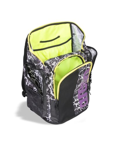 Image of ARENA Spiky III Backpack 45 Swimming Athlete Sports Gym Rucksack Large Training Gear Equipment Swim Bag for Men and Women, 45 Liters, Black /White