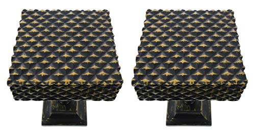 Urbanest Set of 2 Costellato Drapery Medallion Holdback, 2 7/8-inch Square, Burnt Gold