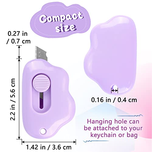 Tamaki Mini Box Cutter Cloud Retractable Letter Opener Envelope Slitter, Package Opener for Envelope Mail Letter Box Paper DIY Projects, 6 Pack - Thumbnail 2