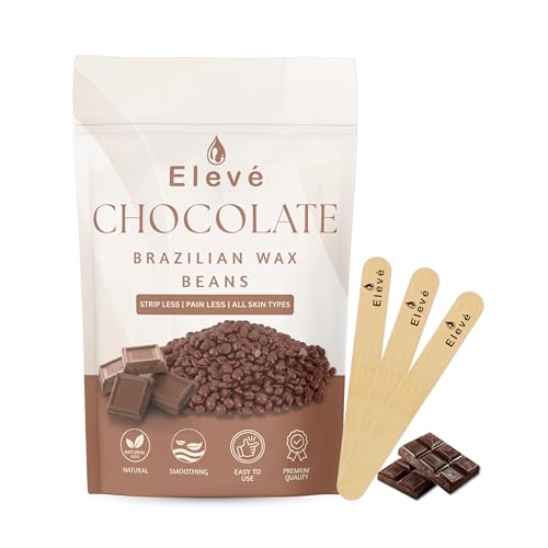 Image of Eleve Brazilian Stripless Painless Hair Removal Wax For Men & Women| Quick & Easy Tan Removal Waxing For Face, Armpit & Bikini Areas Wax Beans Chocolate Wax For Women (300 Gm)