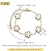 FUNIO Four Leaf Clover Bracelet Set for Women - 3Pcs 18K Gold Plated Flower Lucky 4 Leaf Link Bracelet Jewelry Gift for Women Van Cleef