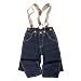 XIUNI Tirantes de Rayas Anchas Vaqueros, Hombres Sueltos Correas de Carga Monos Streetwear Pantalones de Mezclilla Ropa,Azul,XS