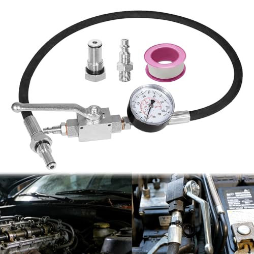 LIXOOMER High Pressure Oil System IPR Air Test Tool Kit for Ford 6.0L & 7.3L Powerstroke Diesel (1994-2007) with IPR Valve Test Fitting & Gauge