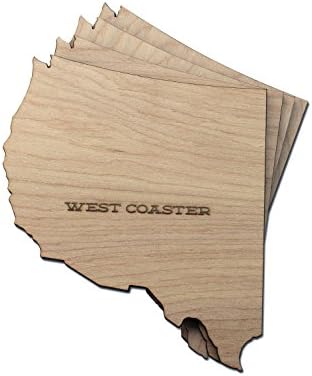 Wooden Shoe Designs West Coasters, Tan (Set of 4)