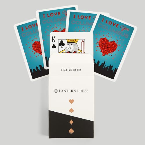 Lantern Press I Love You Columbus, Ohio, 52 naipes póker miniatura 6
