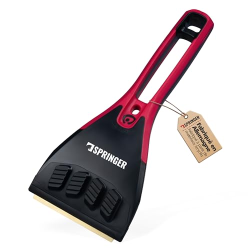 SPRINGER ZX2000 - - Grattoirs à Neige - - Made in Germany - - Raclette Pare Brise Voiture Givre avec Lame en Laiton - - avec Fonction de rabotage de la Glace - - Antidérapant et Ergonomique