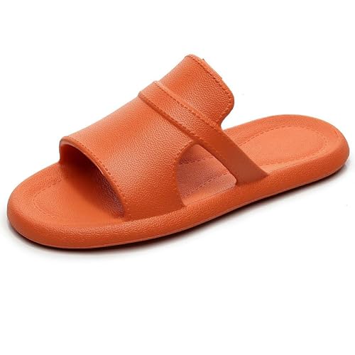 Crazy Lady Women's House Slippers Shower Shoes Outdoor Indoor Slides Soft Flat Comfy Anti-Slip Sandals（O38-39）